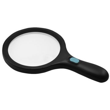 Ruční lupa – 1.8x 127 mm s [10] – XL LED