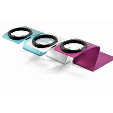 Designová stojanová lupa – 5x 35 mm – nachová
