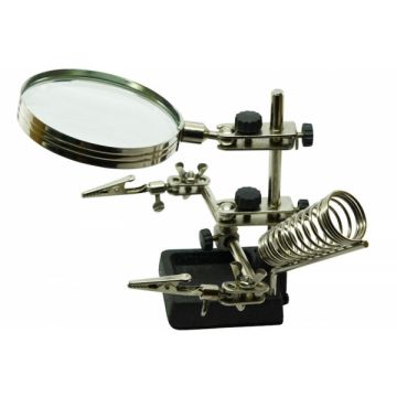 Lupa 2x 90 mm s přídavnými úchyty a železným držákem
