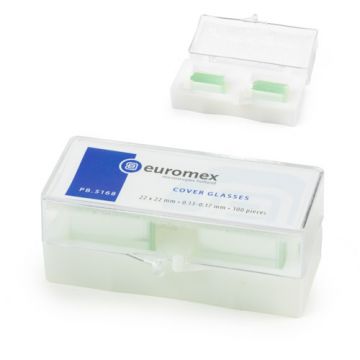 Euromex [PB.5168] - Krycí sklíčka 22 x 22 mm, 0,13–0,17 mm, 100 kusů